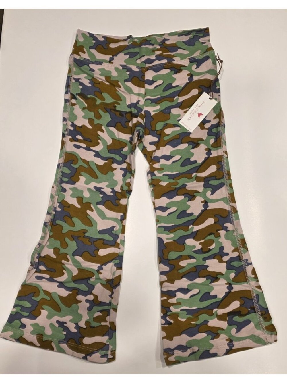 Pink Chicken Little Girl's Purple Camo Stretch Flare Pants Size 4 NWT